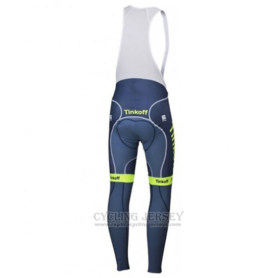 2016 Cycling Jersey Tinkoff Green and Gray Long Sleeve and Bib Tight